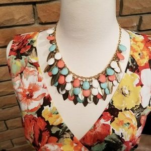Multi-Color Leaf Necklace